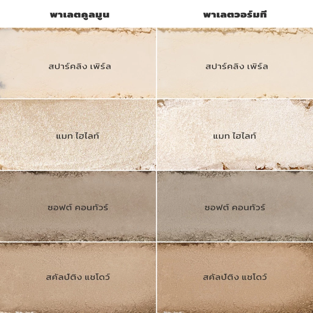 JMCY พาเลทคอนทัวร์ 3in1 บลัชออน ไฮไลท์และคอนทัวร์ Bronzer Contour Highlighter thumbnail 5