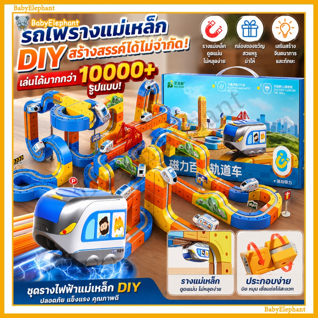 สินค้าขายดี 🚝 รถไฟราง 3D แบบมหัศจรรย์! ✨ ของเล่นฝึกสมอง + รถไฟ USB ความทนทานนาน! ข้อเสนอแบบจำกัดเวลา🧩ของขวัญวันเกิด