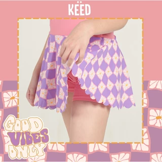 ✨NEW✨KEED : PINK FLOWER ชุดว่ายน้ำเด็กโต ชุดแยก แขนยาว+กางเกงขาสั้น และ ชุดกระโปรแขนยาวขาสั้น ว่ายน้ำ กัน UV50+