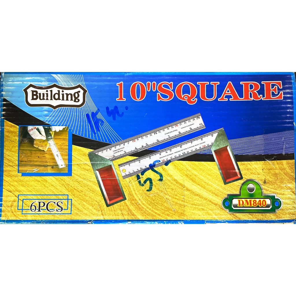 ไม้ฉากสแตนเลส ไม้ฉาก 10นิ้ว สำหรับงานช่าง ยี่ห้อ Building (Try-Square Rulers) คุณภาพเยี่ยม ของแท้**