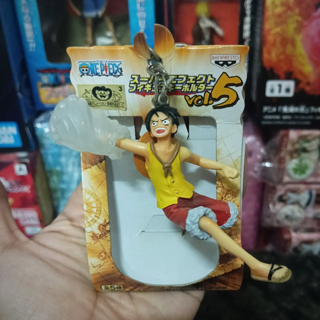 พวงกุญแจวันพีช ลูฟี่ 🇯🇵 One Piece Super Effect Figure Keychain Vol.5 Monkey D. Luffy