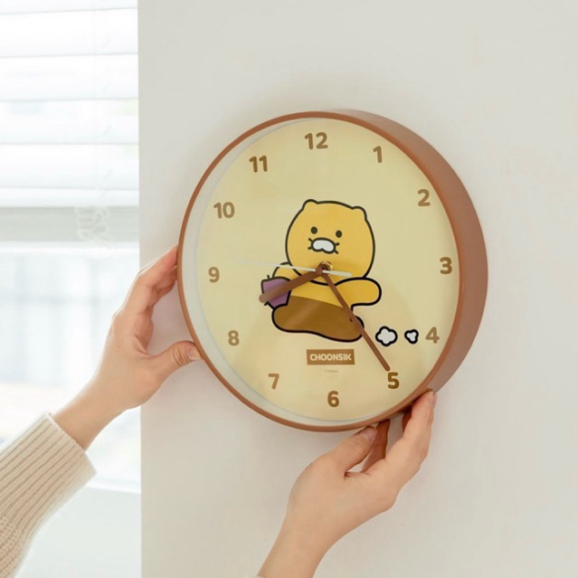 🕰️ นาฬิกาแขวนผนังเสียงรบกวนต่ำ🐱 Choonsik Low Noise Round Wall Clock