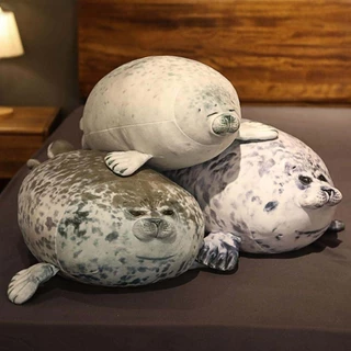 Seal Plush ของเล่น,ขนาดใหญ่ Chubby Blob Seal หมอน, อินเทรนด์ PP Cotton นุ่มน่ารักของขวัญสําหรับชายหญิงผู้ใหญ่