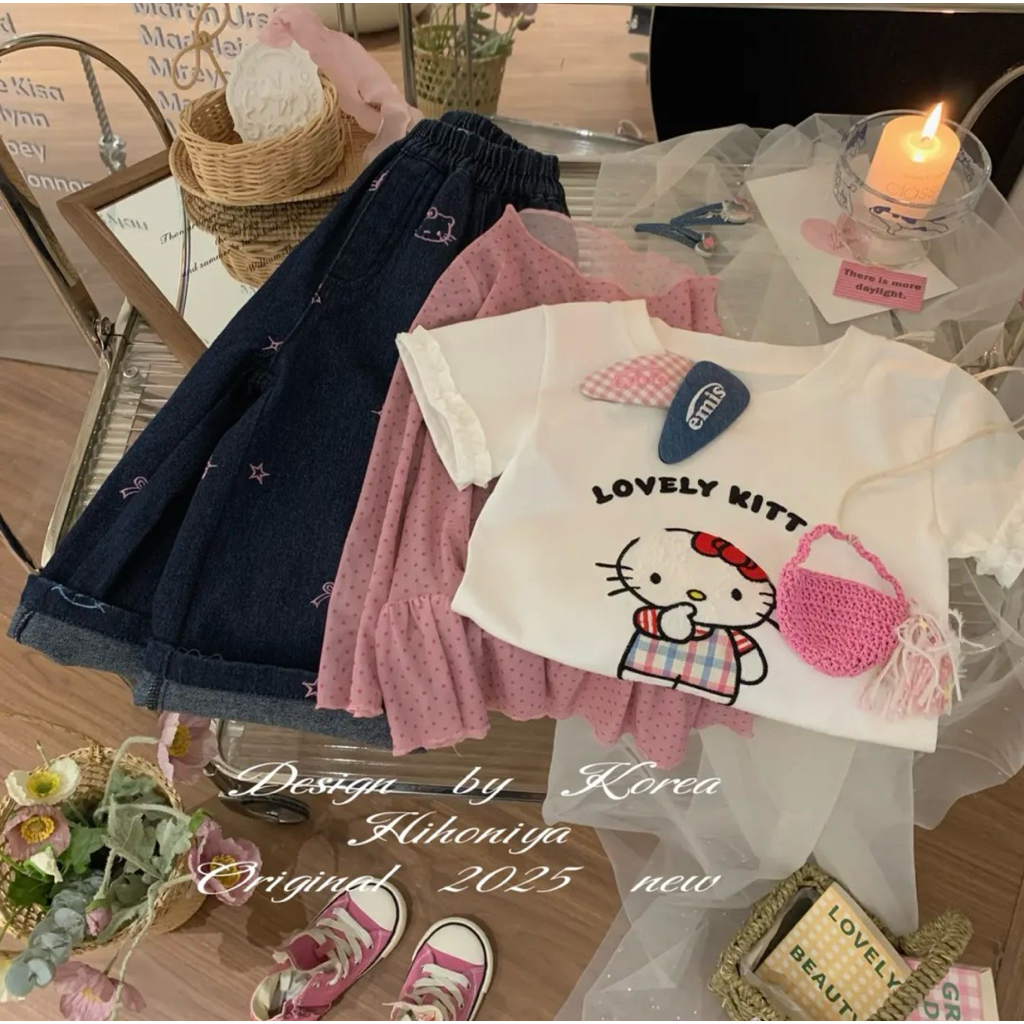 พร้อมส่ง ชุดคู่แม่ลูก POP KITTY SET รูปที่ 2