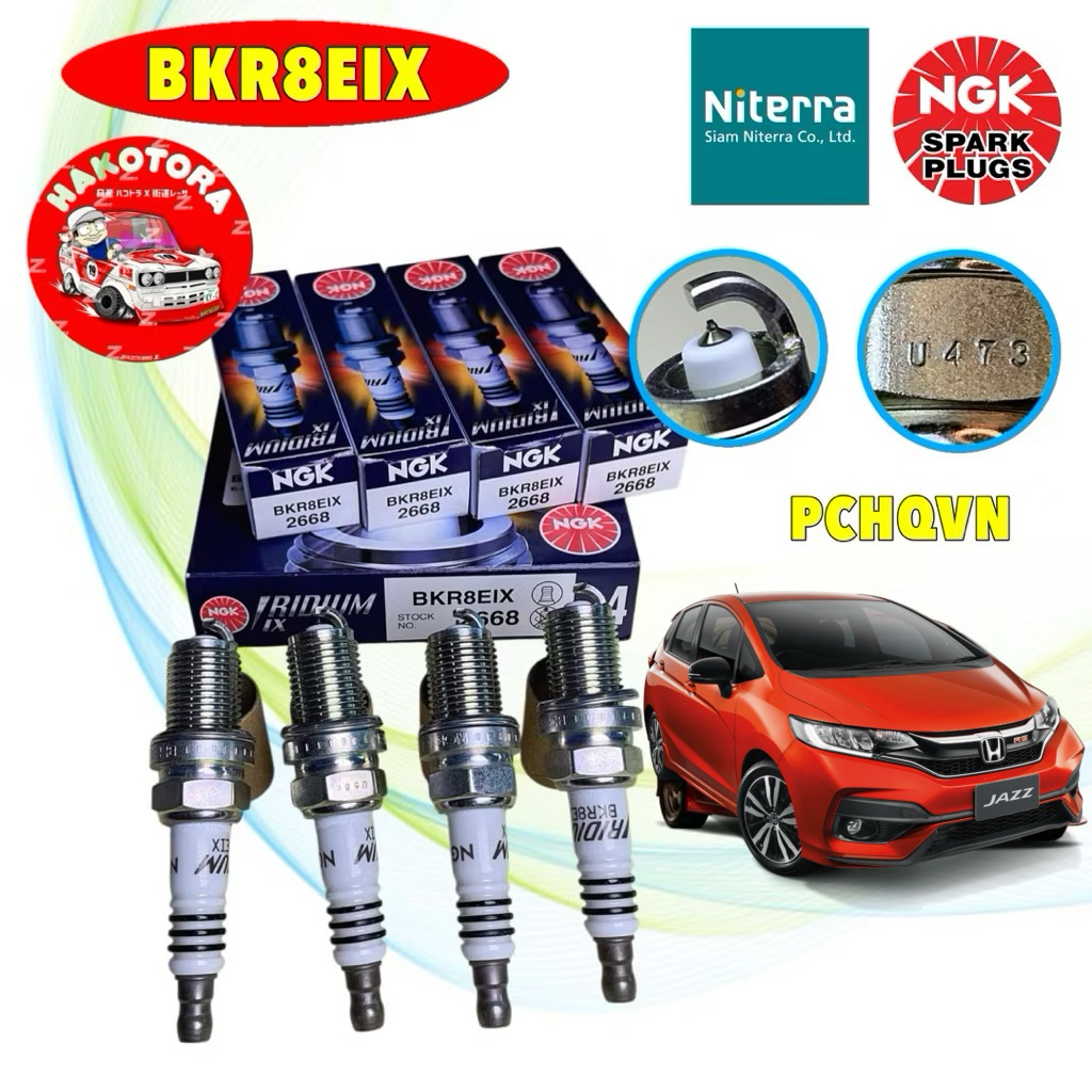 หัวเทียน เข็ม irridium NGK HONDA TOYOTA  หลายรุ่น รหัส BKR8EIX (2668)  (ชุด 4หัว) แท้ 100%