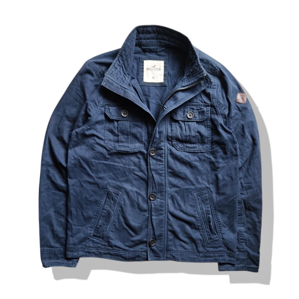 Hollister Navy Blues Military Field Jacket(XL) มือสอง รอบอก 50”
