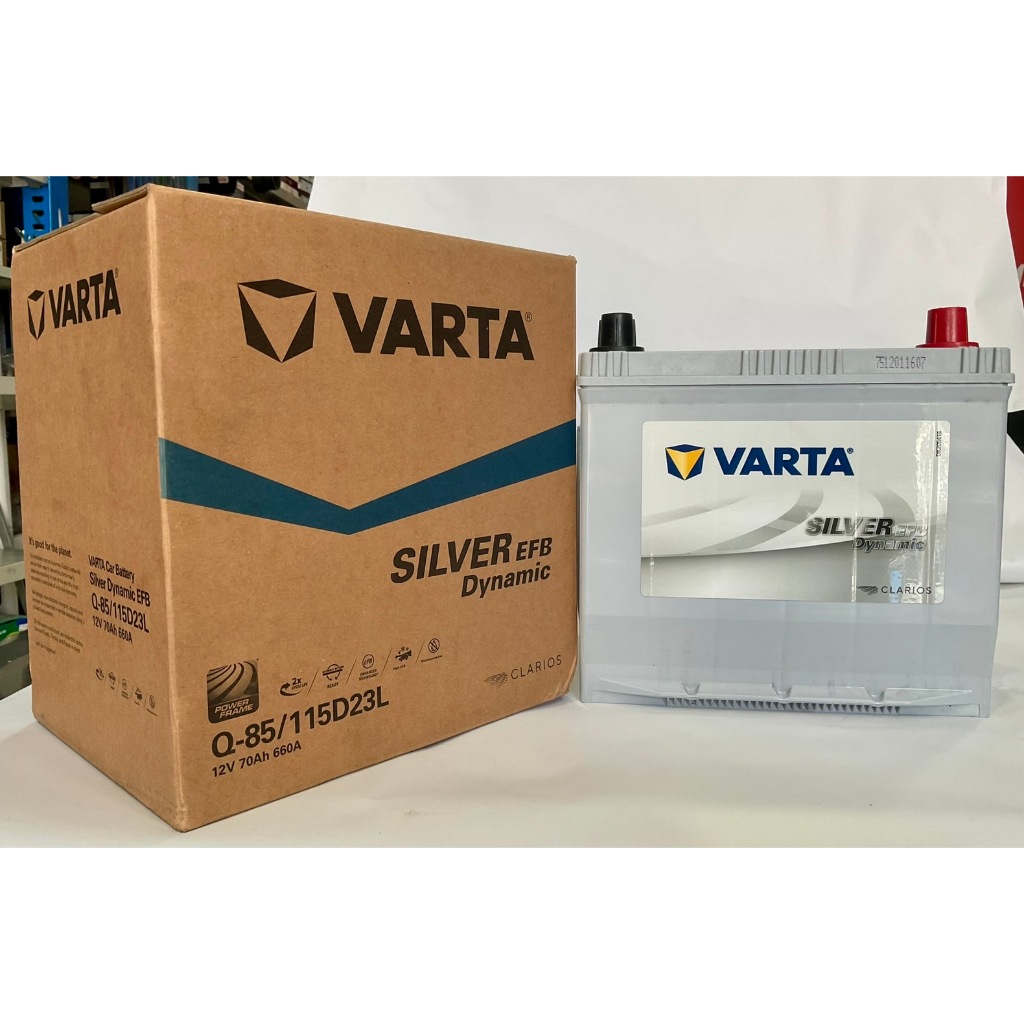 VARTA  Q-85 / 115D23L  สำหรับรถยนต์ที่มีระบบ START-STOP รับประกัน 18 เดือน#แบตเตอรี่แห้ง#70แอมป์ #แบ