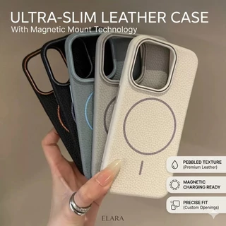 เคสแม่เหล็กงานหนัง กันกระแทกคุณภาพดี FOR IPHONE 17E 16E 11 12 13 14 15 16 PRO MAX CASE PHONE