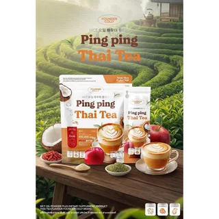(✨กดในไลฟ์ถูกกว่า✨) 🧡ปิ๊งปิ๊ง ชาไทย มัทฉะ Ping Ping thai tea + green tea Foundercolly 🍵