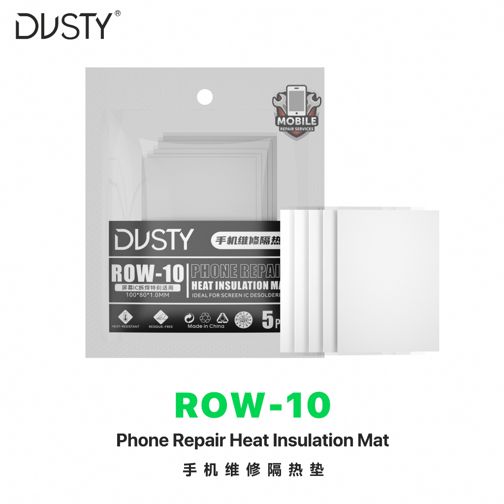 MECHANIC DUSTY ROW-10 ทนต่ออุณหภูมิสูง Airline แผ่นความร้อนหน้าจอ Transplant IC 360° โดยไม่ต้องเขื่อนหน้าจอ