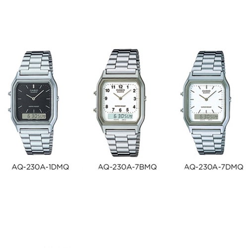 CASIO นาฬิกาข้อมือ รุ่น AQ-230,AQ-230A,AQ-230A-1D,AQ-230A-7B,AQ-230A-7D
