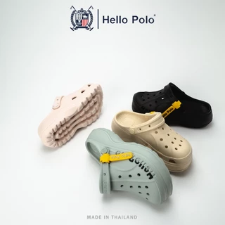 Hello Polo รองเท้าหัวโต HP8067 แบบสวม ดีไซน์มินิมอล วัสดุ EVA นุ่มเบา ใส่สบาย กันลื่น พื้นสูง 5 cm.