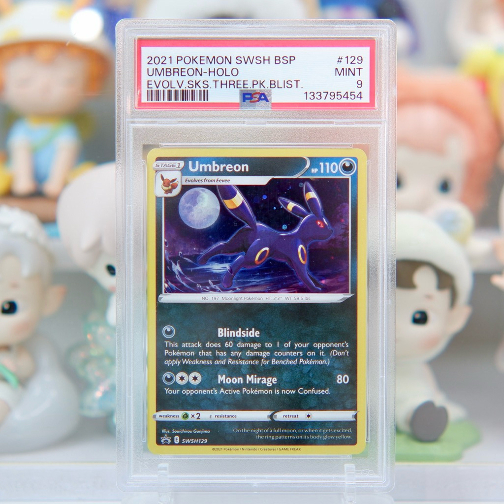 [พร้อมส่ง] PSA9(EN) UMBREON-HOLO #129 2021 POKEMON SWSH BLACK STAR PROMO #PSA แท้ 100%