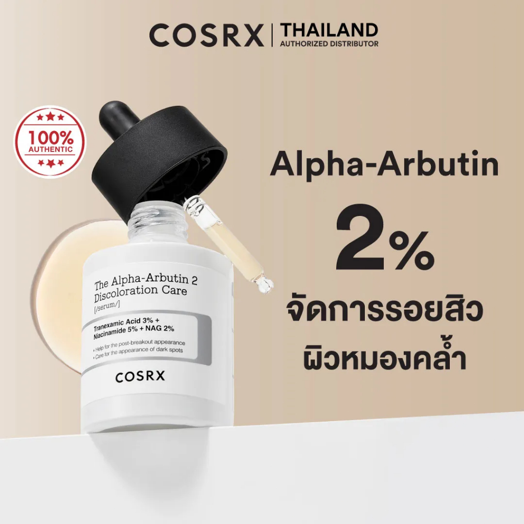 [ส่งด่วนพิเศษ] COSRX Alpha Arbutin 2% 50ml เซรั่มลดรอยดำ รอยสิว ฝ้าแดด ผิวกระจ่างใส
