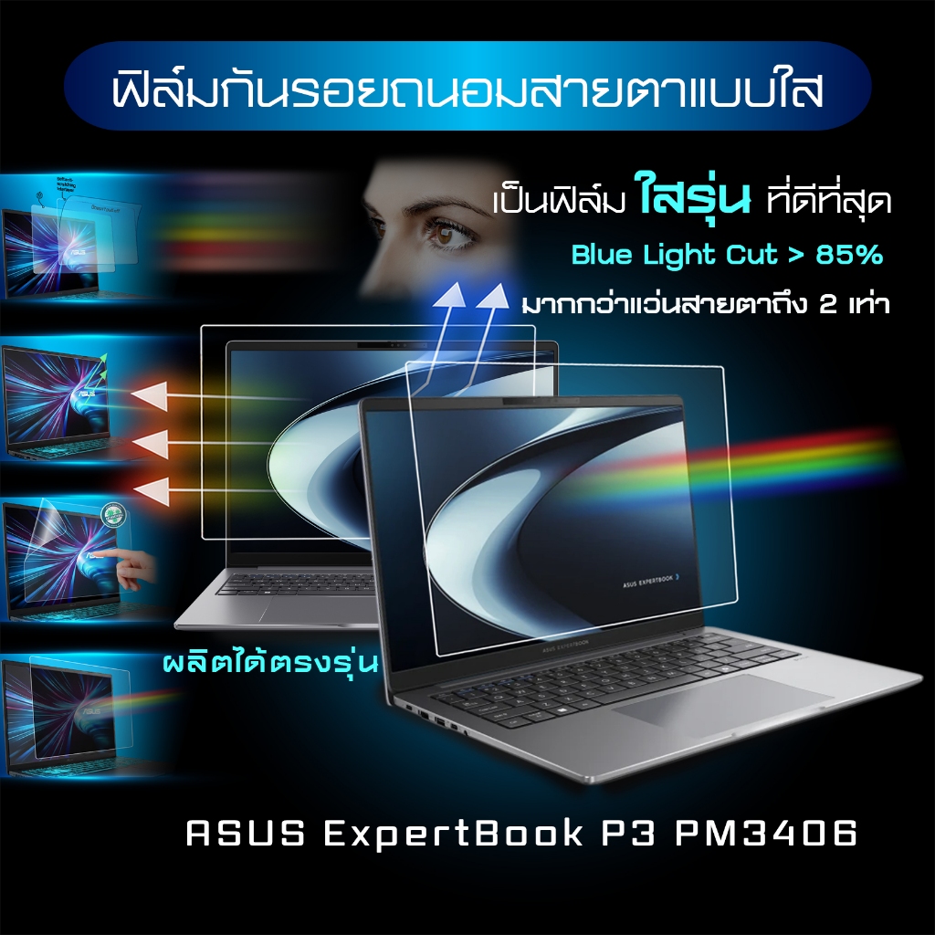 Maximum ฟิล์มกันรอยหน้าจอ คอม โน๊ตบุ๊ค รุ่น ASUS ExpertBook P3 PM3406  ขนาด 14 นิ้ว 30.2x18.9 ซม.