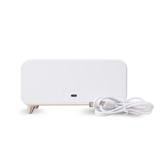 RIN นาฬิกาดิจิตอล 4LED มีไฟ ปรับความสว่างได้ นาฬิกาดิจิตอล จอLCD พร้อมชาร์จไร้สาย