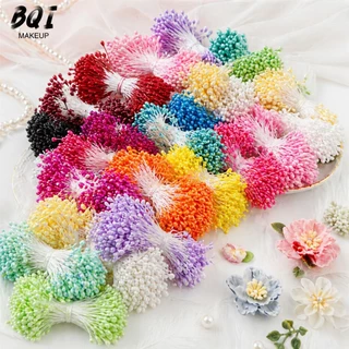 เกสรดอกไม้ปลอม 300 ชิ้น ขนาด 5.5 ซม. หลายสี Pearl Stamen Pistil สำหรับทำดอกไม้ประดิษฐ์ DIY ตกแต่งช่อดอกไม้ งานแต่ง