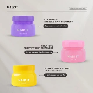 [แพ็คคู่สุดคุ้ม] HAIR IT ไฮยาเคราตินอินเทนซีฟแฮร์ทรีทเม้นท์ ขนาด 120g. แฮร์อิท [special]