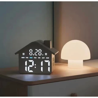 LED นาฬิกาปลุกแบบปรับได้เครื่องประดับบ้านไฟอเนกประสงค์ดิจิตอลตกแต่งเดสก์ท็อปของตกแต่งบ้านห้องตุ๊กตาของขวัญสำหรับเด็ก
