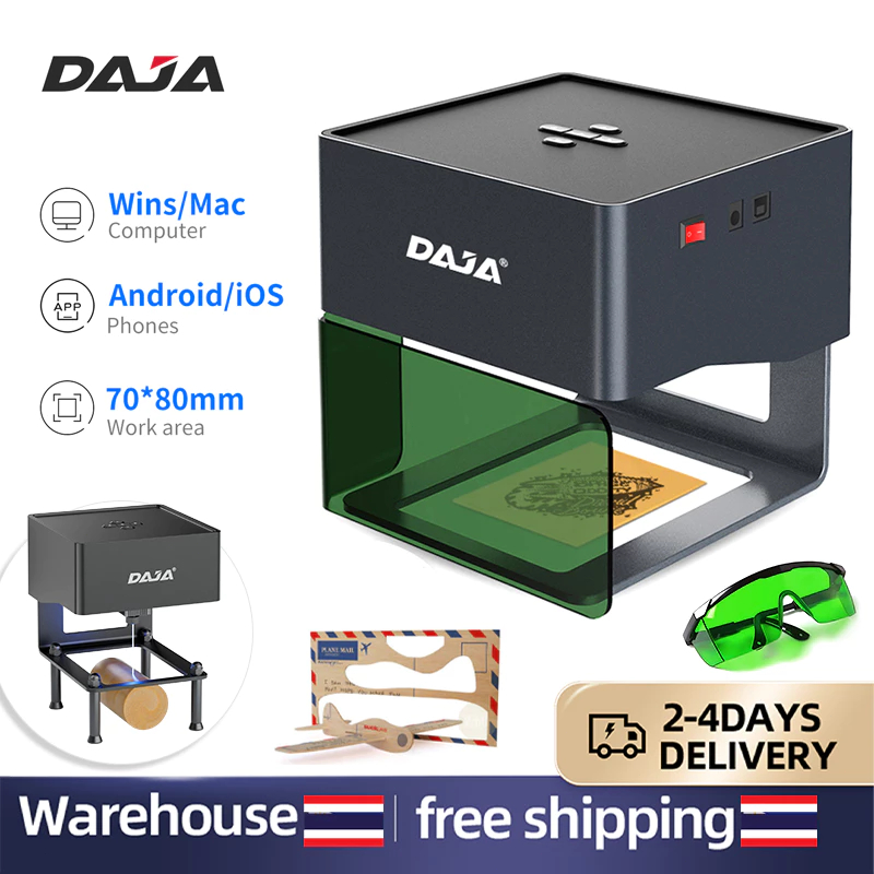 DAJA DJ6/เลเซอร์แกะสลักเครื่อง/เลเซอร์ // เครื่องแกะสลัก/สำหรับการพิมพ์อัตโนมัติโลหะอะคริลิคแบบพกพา/