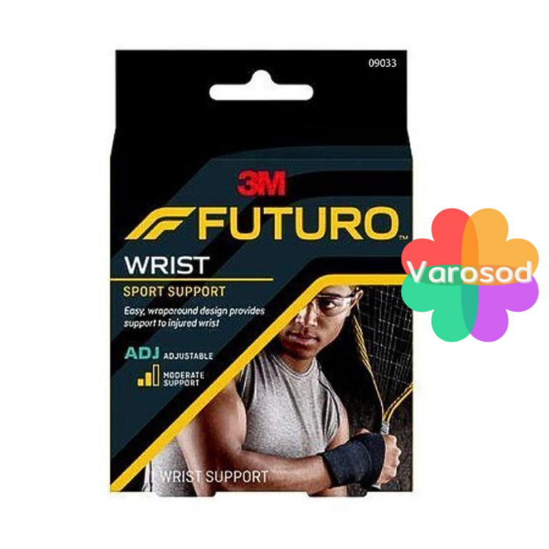 3M Futuro Sport Wrist Support ฟูทูโร่ สปอร์ต อุปกรณ์พยุงข้อมือ มีห่วงรองรับ ชนิดปรับกระชับได้ [สีดำ]