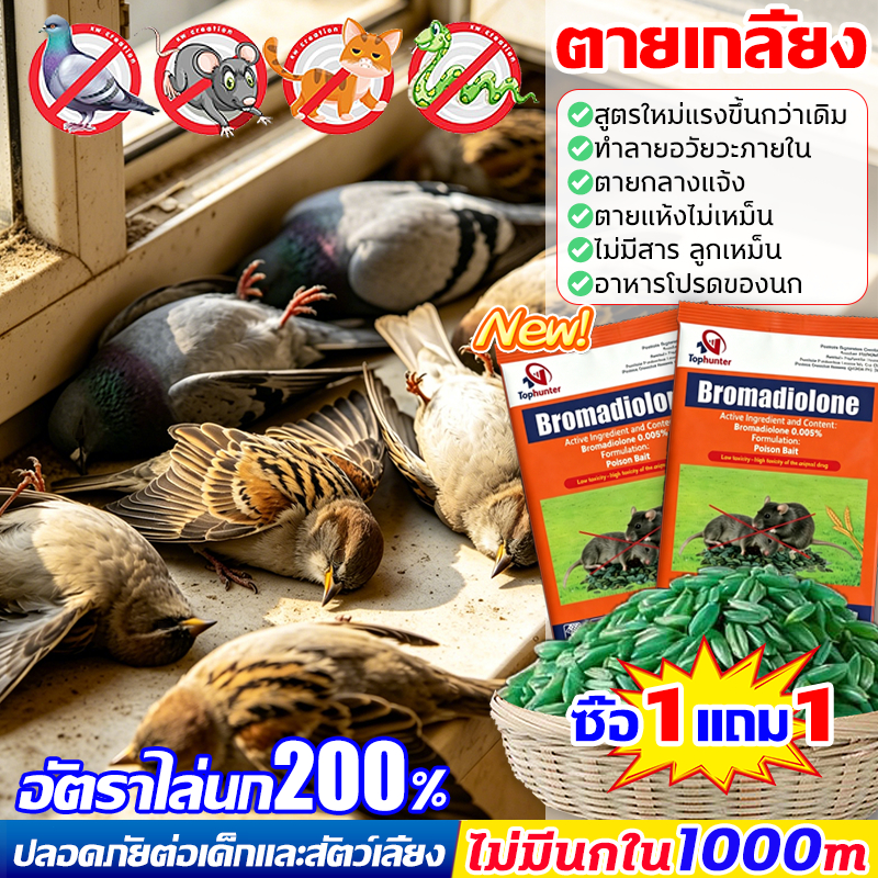 1🕊️เห็นผลชัวร์200% แลนเนท ยาเบื่อนก ยาฆ่านกพิราบ ยาฆ่านก 100g ยานกพิราบ ทำลายอวัยวะภายในตายใน 1วัน แห้งเร็วและไม่มีกลิ่น