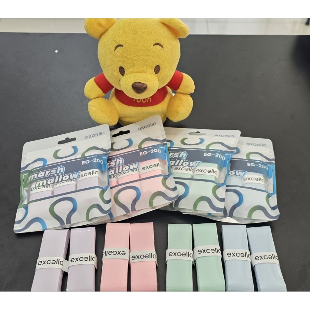 🐻กริ๊ปพันด้าม EXCELLA EG-200 Marsh Mallow แพ๊ค 3 ชิ้น ใช้สำหรับพันด้ามไม้แบดมินตัน