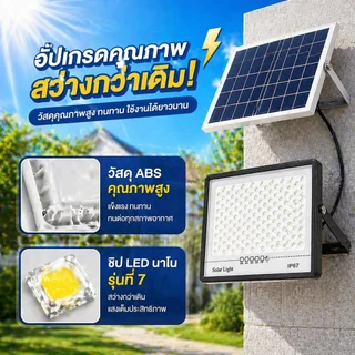 ซื้อ 1 แถม 1 ไฟโซล่าเซลล์2500W โซล่าเซลล์ ไฟสว่างมาก ไฟโซล่าเซล กันน้ำIP67 สว่างอัตโนมัติเมื่อฟ้ามืด