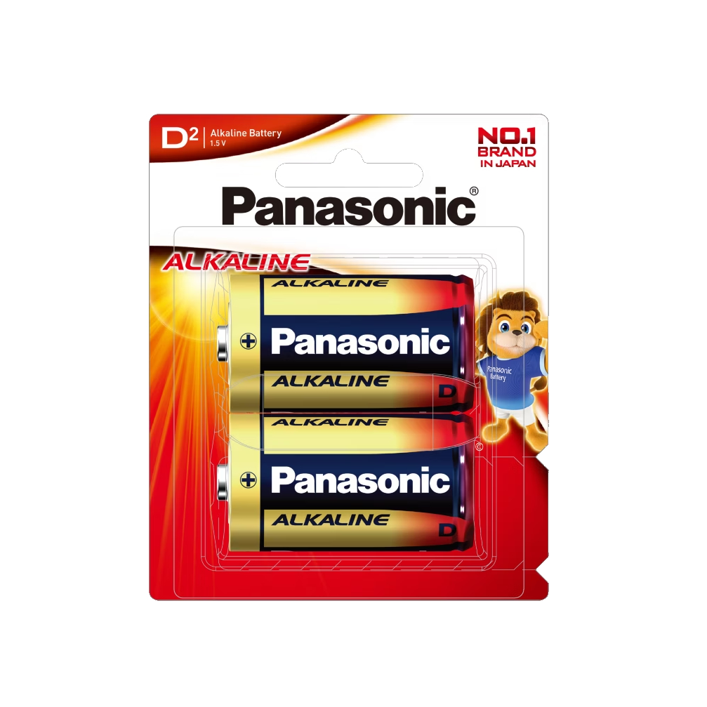 PANASONIC ถ่านอัลคาไลน์ Size D รุ่น LR20T/2B (แพ็ค 2 ก้อน)