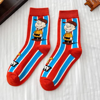 !!!พร้อมส่งจากไทย!!! ถุงเท้าผ้าฝ้าย ลายการ์ตูน snoopy สำหรับผู้หญิงและผู้ชาย น่ารักใส่สบาย นุ่ม อย่างดี