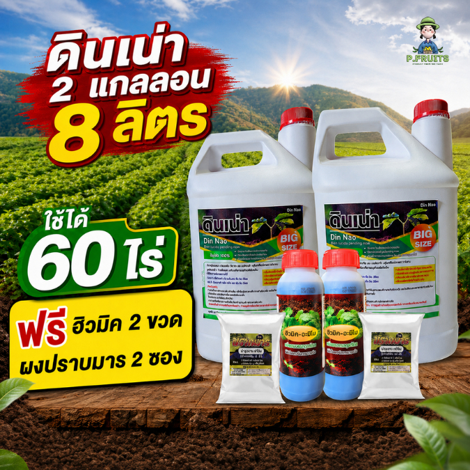 Supper Newดินเน่าใหม่2แกลลอน(4ลิตร)แถมฮิวมิค2ขวด ปราบมาร2ซองถุงมือ1คู่ จุใจคุ้มหมดปัญหาเรื่องดิน ส่งไวส่งฟรี