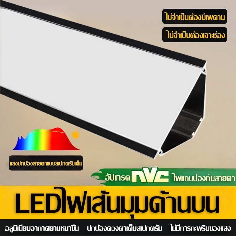 รางอลูมิเนียม รางไฟริบบิ้น รางไฟ LED มีตัวเลือก5 เมตร / 10เมตร 100% วัสดุโลหะผสมอลูมิเนียม