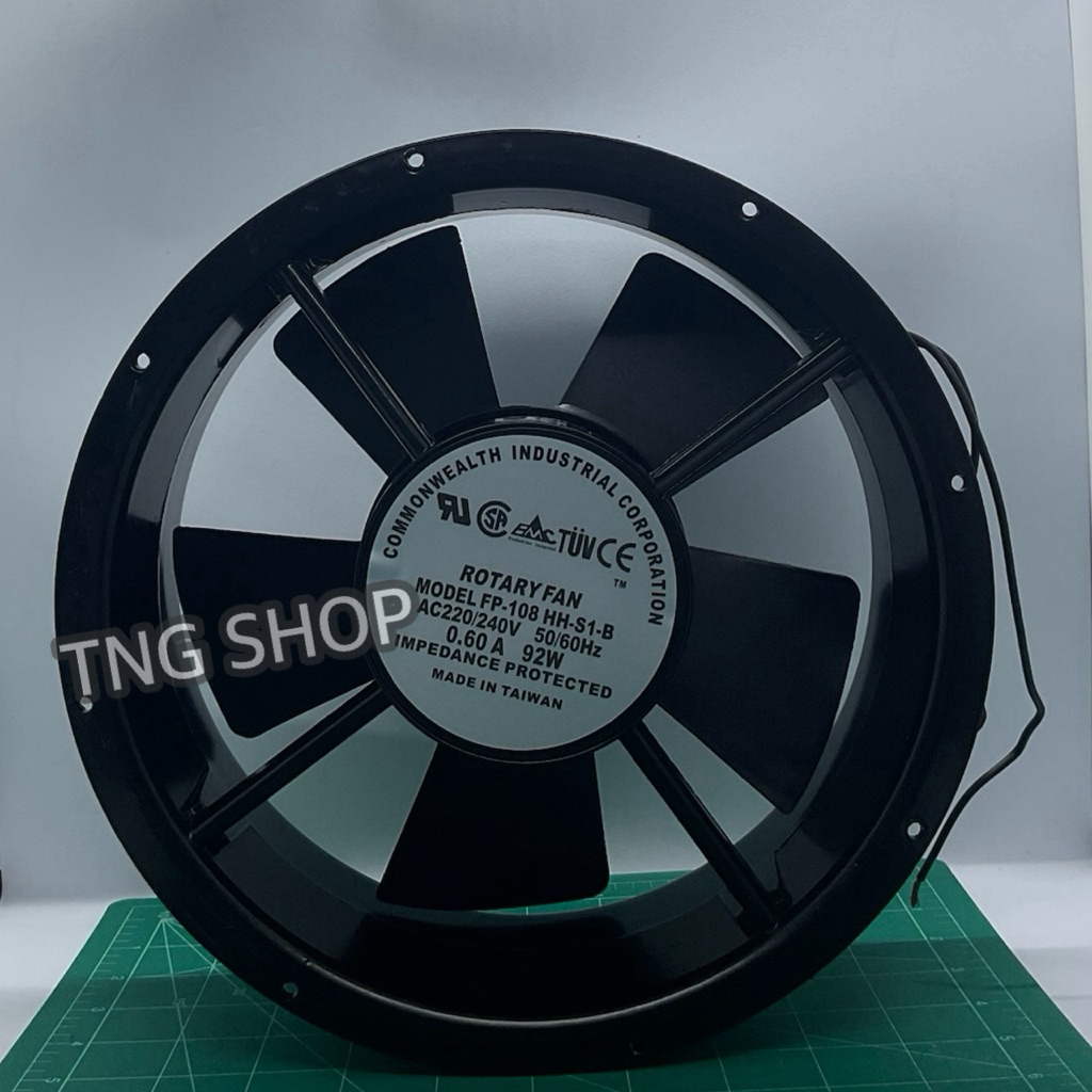 พัดลม 10นิ้ว กลม MODEL FP-108 HH-S1-B AC220/240V 0.60A 92W Taiwan พร้อมส่ง