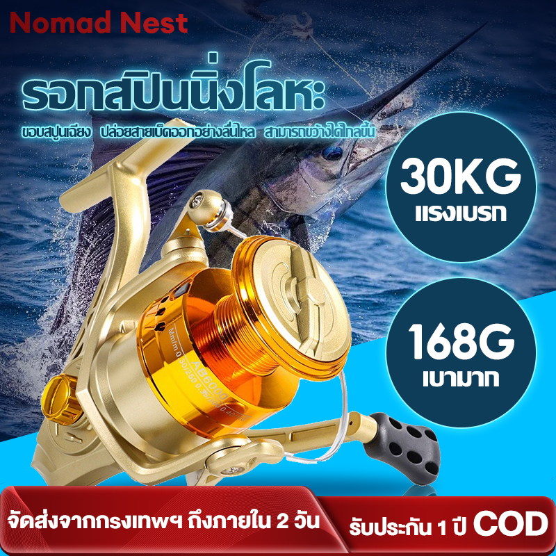 Nomad Nest รอกตกปลาเบอร์ 3000/4000 12+1 ลูกปืน ขอบสปูนเฉียงออกไลน์ รอกสปินนิ่งน้ำหนักเบา สำหรับมือใหม่/นักตกปลาทั่วไป