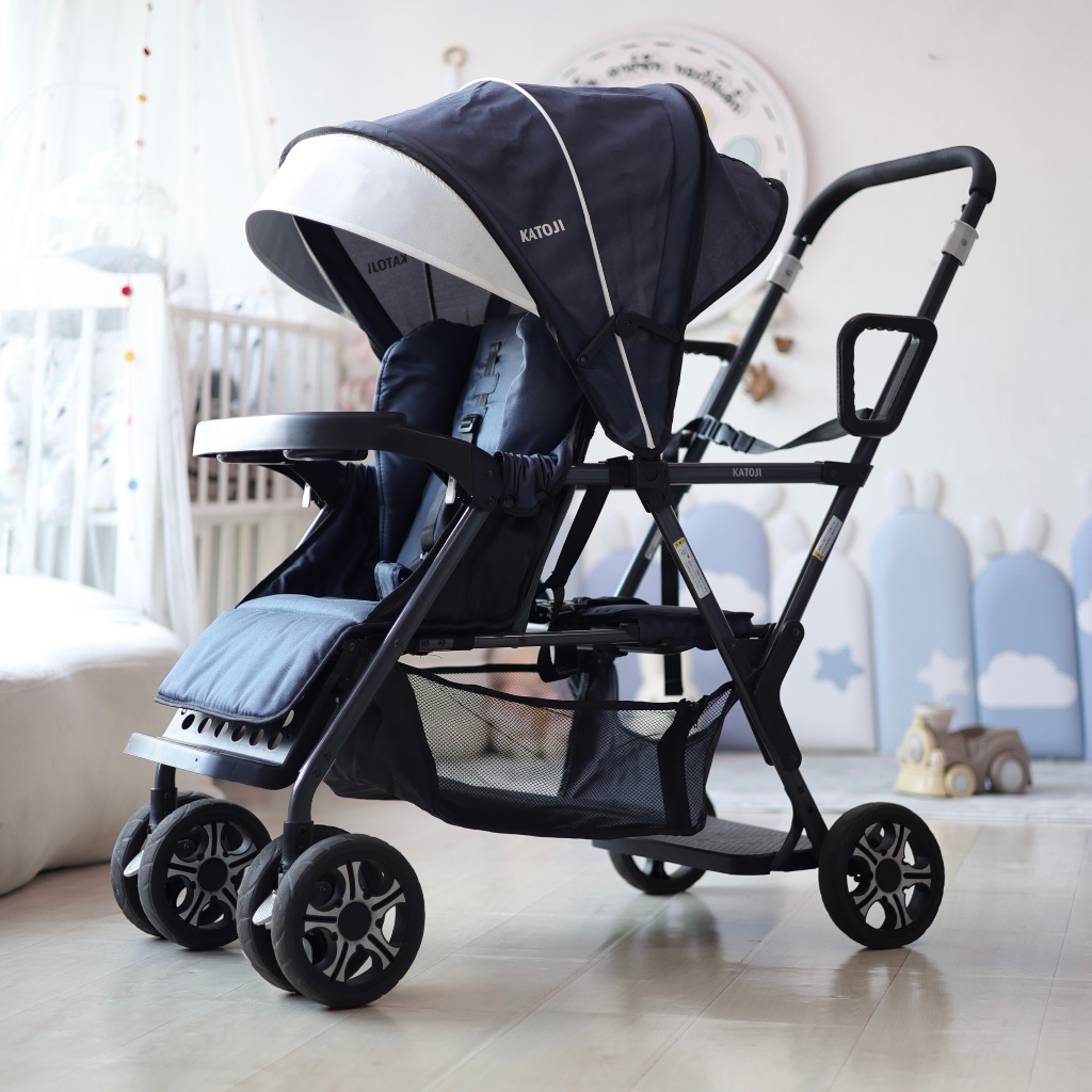รถเข็นเด็กแฝด/พี่น้อง Katoji Two-Seater จากญี่ปุ่น