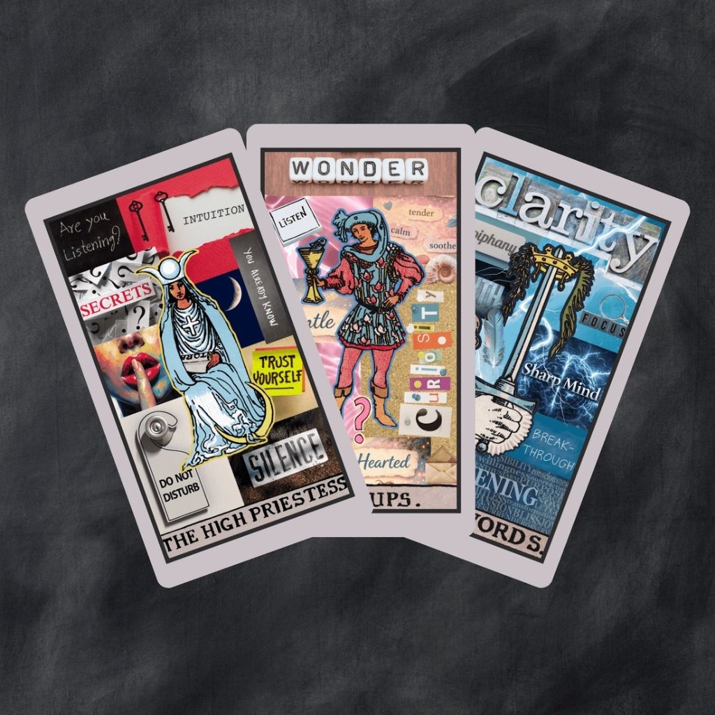 Straight Talking Tarot ไพ่ยิปซีแท้แนวคอลลาจ ไพ่ทาโร่ต์ ไพ่ยิปซี Tarot Cards