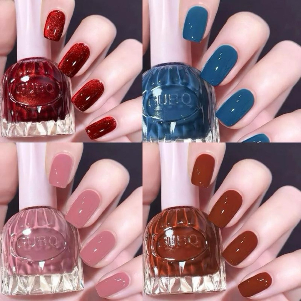 Cuancai ได้ครบ 12-24 สี ขวด 8/20 ml สีทาเล็บ ทาเล็บกึ่งเจลแห้งเร็ว กลิ่นไม่ฉุน เม็ดสีชัดเงาวาว สะดุดตา เล็บไม่เหลือง