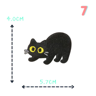 🐾✨ตัวรีดติดเสื้อC79 น้องแมว 10 ท่าทาง 🐈‍⬛ ตัวรีดปักสุดกวน DIY แต่งเสื้อผ้าสไตล์มินิมอล🐾✨