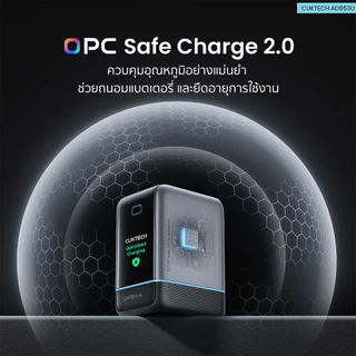 CUKTECH AD653U หัวชาร์จมีจอ 65W (สูงสุด100W) ชาร์จเร็ว PD 3.2 , QC 3.0 , MiPPS , PPS , UFCS -2Y
