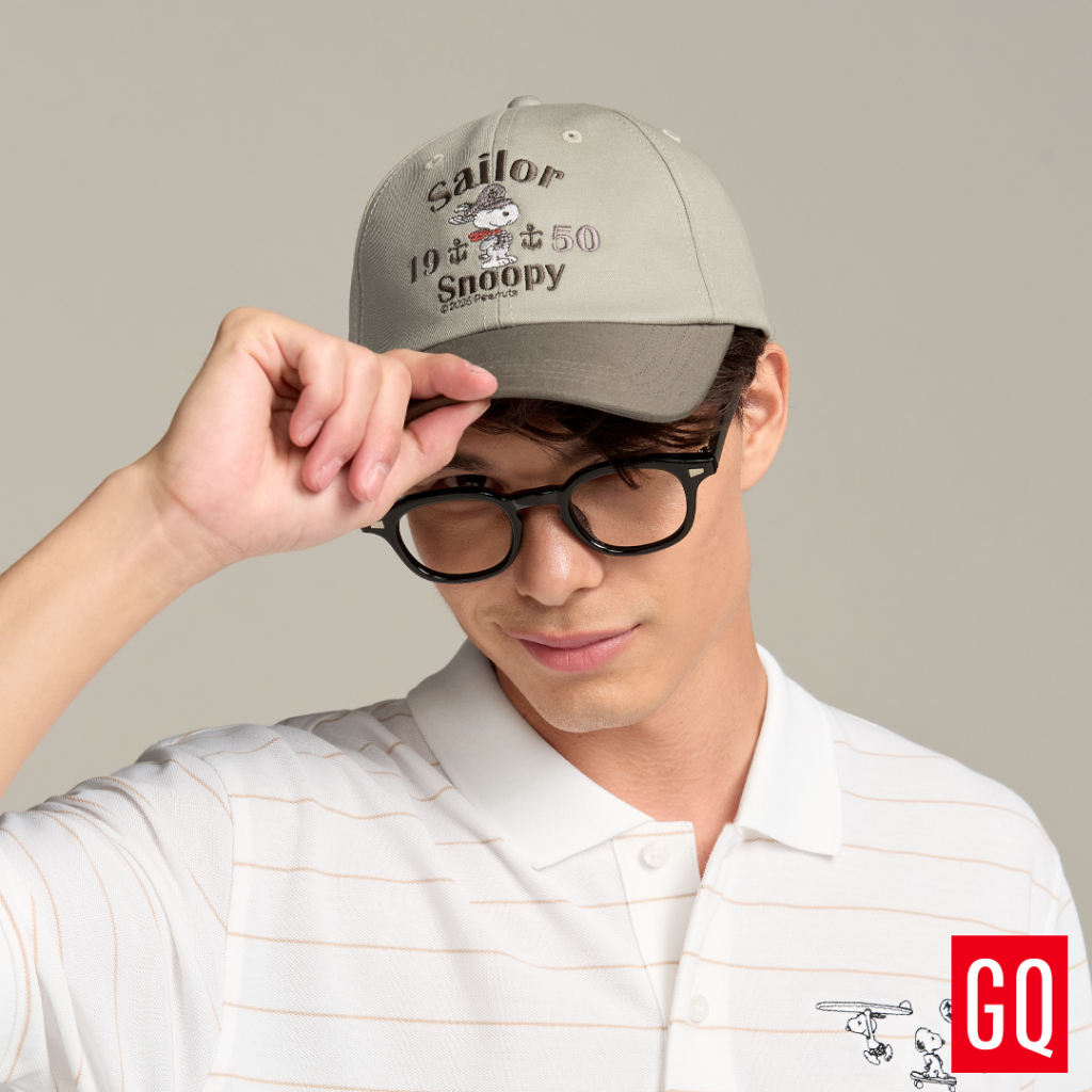 GQ x PEANUTS™ Baseball Cap หมวกเบสบอลลายสนูปปี้ ลิขสิทธิ์แท้