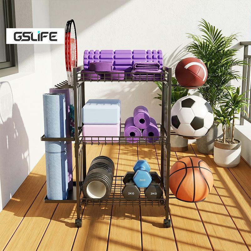 GSlife ขาตั้งอุปกรณ์ออกกำลังกายแบบเข้ามุม ออกแบบมาพร้อมล้อเลื่อนเรียบลื่น ช่วยประหยัดพื้นที่