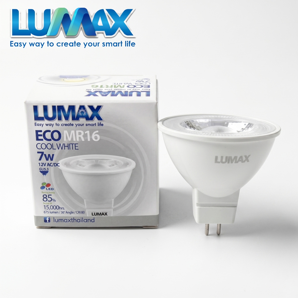 หลอดไฟ LED LUMAX ECO MR16 7W 12V หลอดฮาโลเจน
