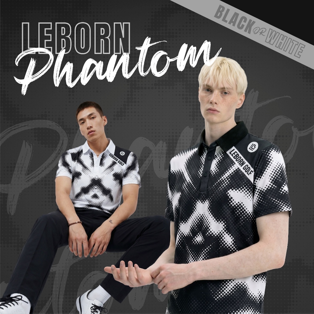 LEBORN PHANTOM COLLECTION เสื้อตีกอล์ฟสำหรับผู้ชาย