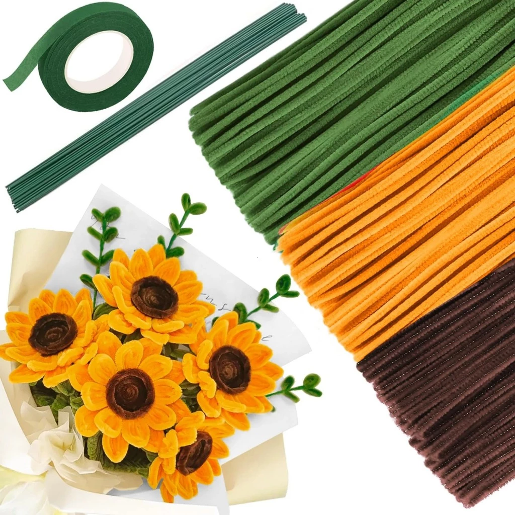 100เส้น DIY ลวดกำมะหยี่ ลวดกำมะหยี่ขนาด 30cm แยกสี สร้างสรรค์งานประดิษฐ์ต่างๆ ทำดอกไม้ นุ่ม ดัดง่าย thumbnail 3