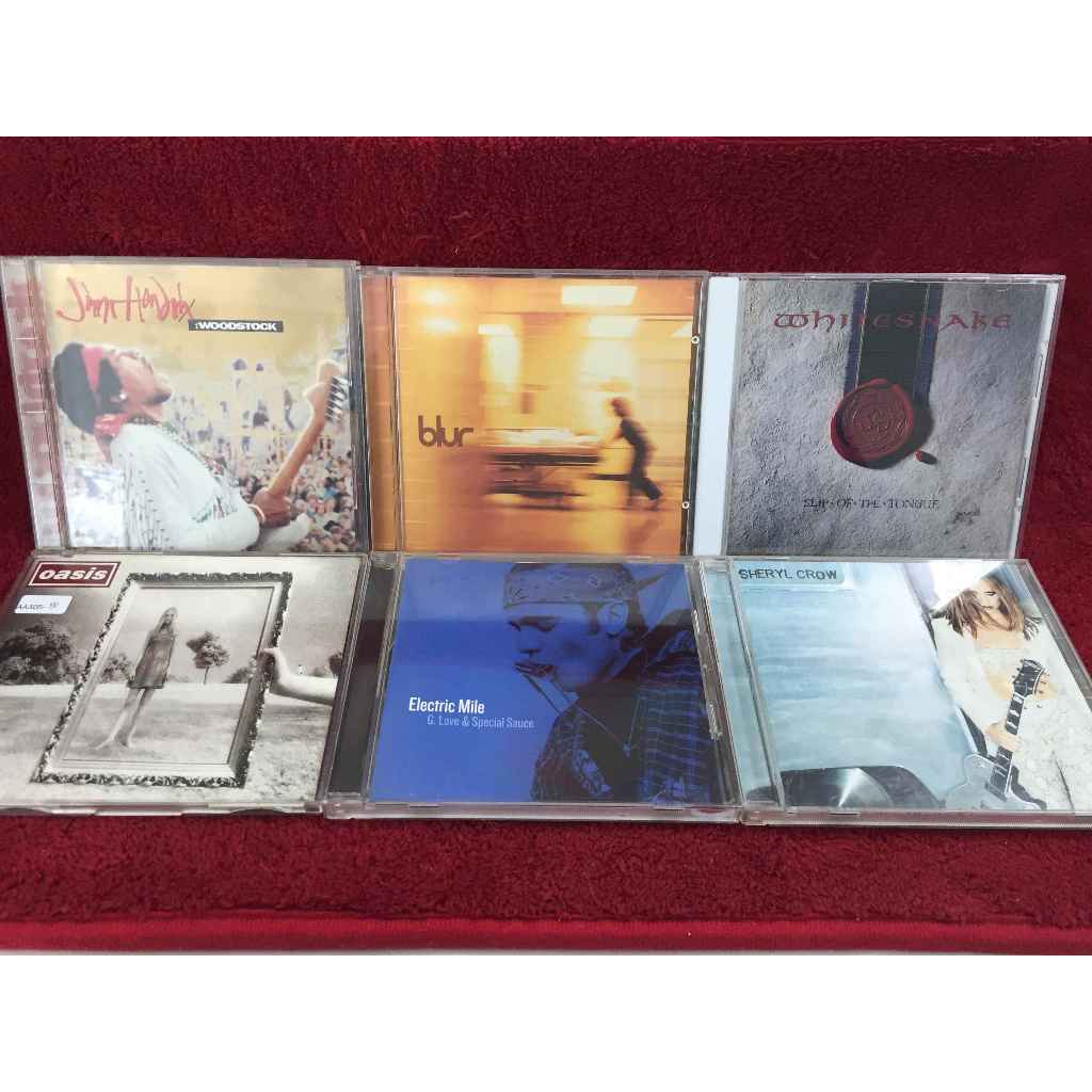 CD Jimi Hendrix / Sheryl Crow / Electric Mile / Blur / Ground Taste / Oasis สภาพตามรูปปก AA305(46-90)