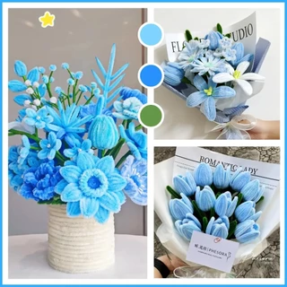 (สินค้าพร้อมส่ง) ลวดกํามะยี่ 100 เส้น DIY สร้างสรรค์งานประดิษฐ์ต่างๆ สำหรับงานฝีมือ สีสันสดใส สินค้าขายดี แยกสี