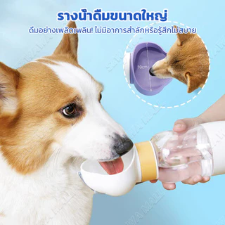 ถ้วยน้ำดื่มสัตว์เลี้ยงกลางแจ้ง ถ้วยสุนัขและแมว ขวดน้ำดื่มสัตว์เลี้ยงแบบพกพา ถ้วยน้ำแมว น้ำดื่มเก็บเมล็ดพืชสามารถ
