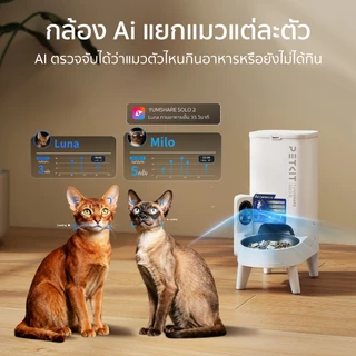 NEW PETKIT Yumshare SOLO With Camera 2 (Global Version) เครื่องให้อาหารอัตโนมัติมีกล้องตรวจจับ AIแยกตัวแมวได้