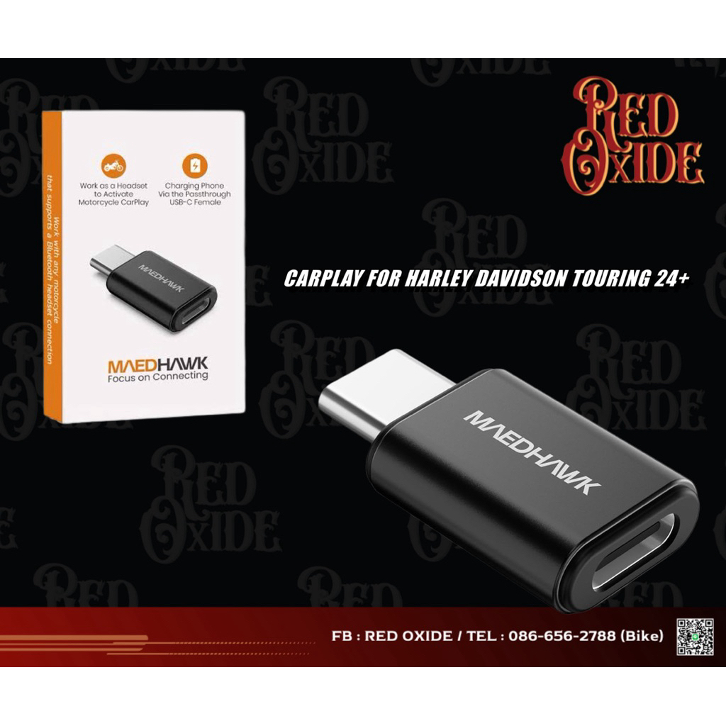 Maedhawk Bypass Carplay Bluetooth Adapter Harley RG/SG 24+ For IPhone