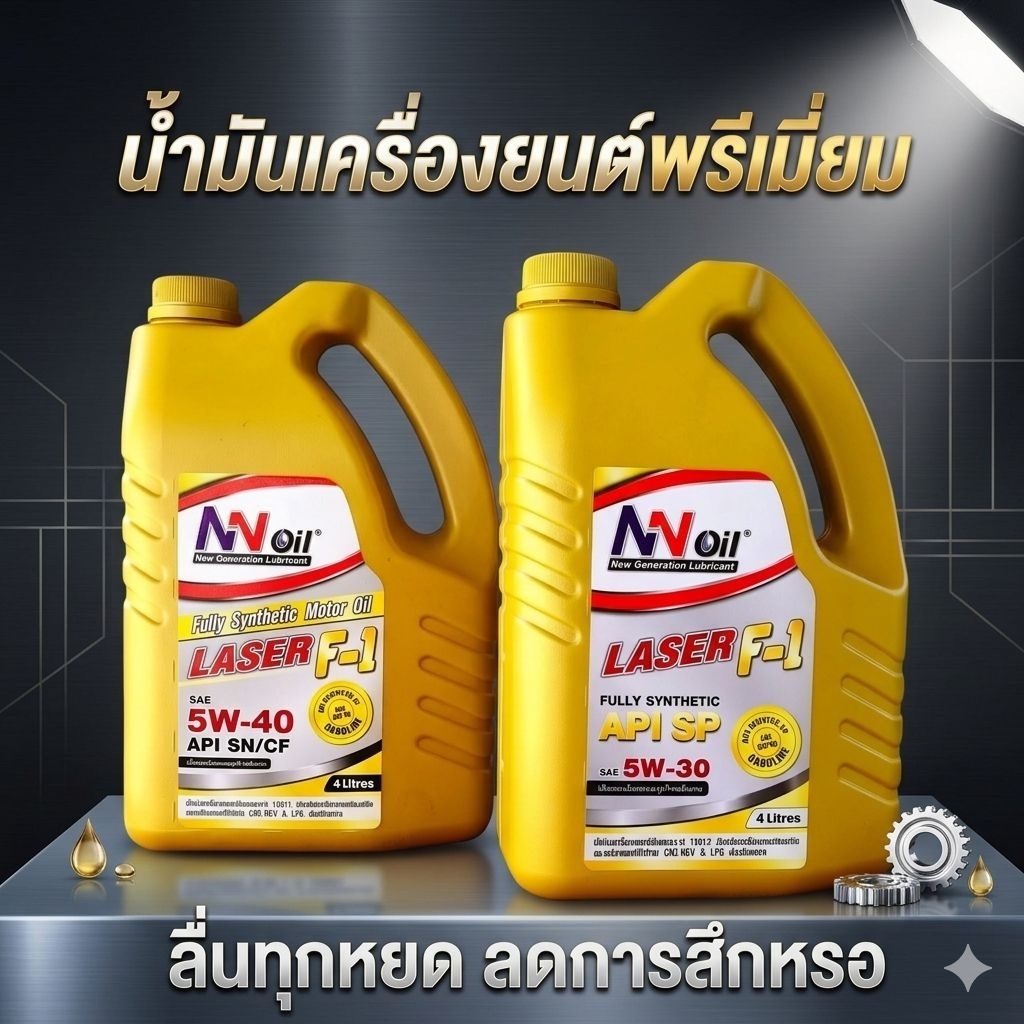NN oil น้ำมันเครื่องยนต์สังเคราะห์ 100% กรุ๊ป5 ถูกและดีที่สุด